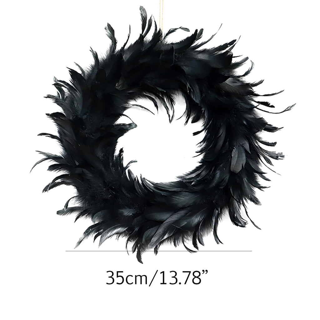 Fankiway Halloween Wreaths for front door, Halloween Black Flower Wreath Wall Door Hanging Festival Party Decor, Halloween Outdoor Wreath, Halloween Decorations