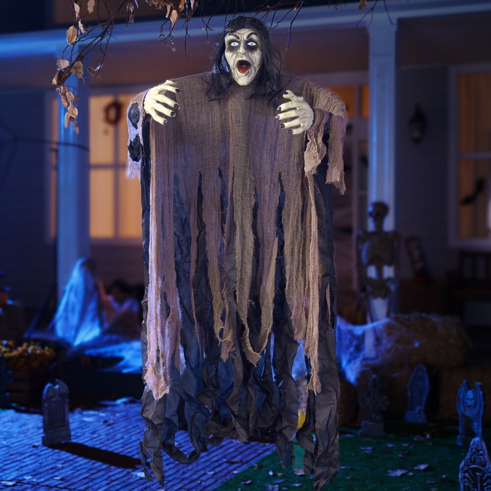 Joyfy Halloween Groundbreaker Halloween Decorations Zombie with Sound and Flashing Eyes,Outdoor Scary Halloween Yard Decorations,Haunted House Decorations