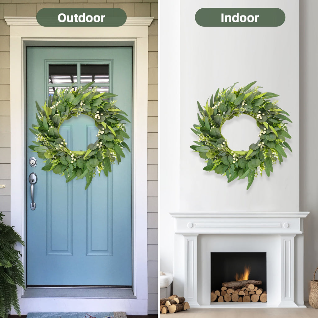 Fall Wreath Pumpkin Wreath for Front Door with Maple Leaves Harvest Wreath for Door Window Porch Thanksgiving Halloween Decor