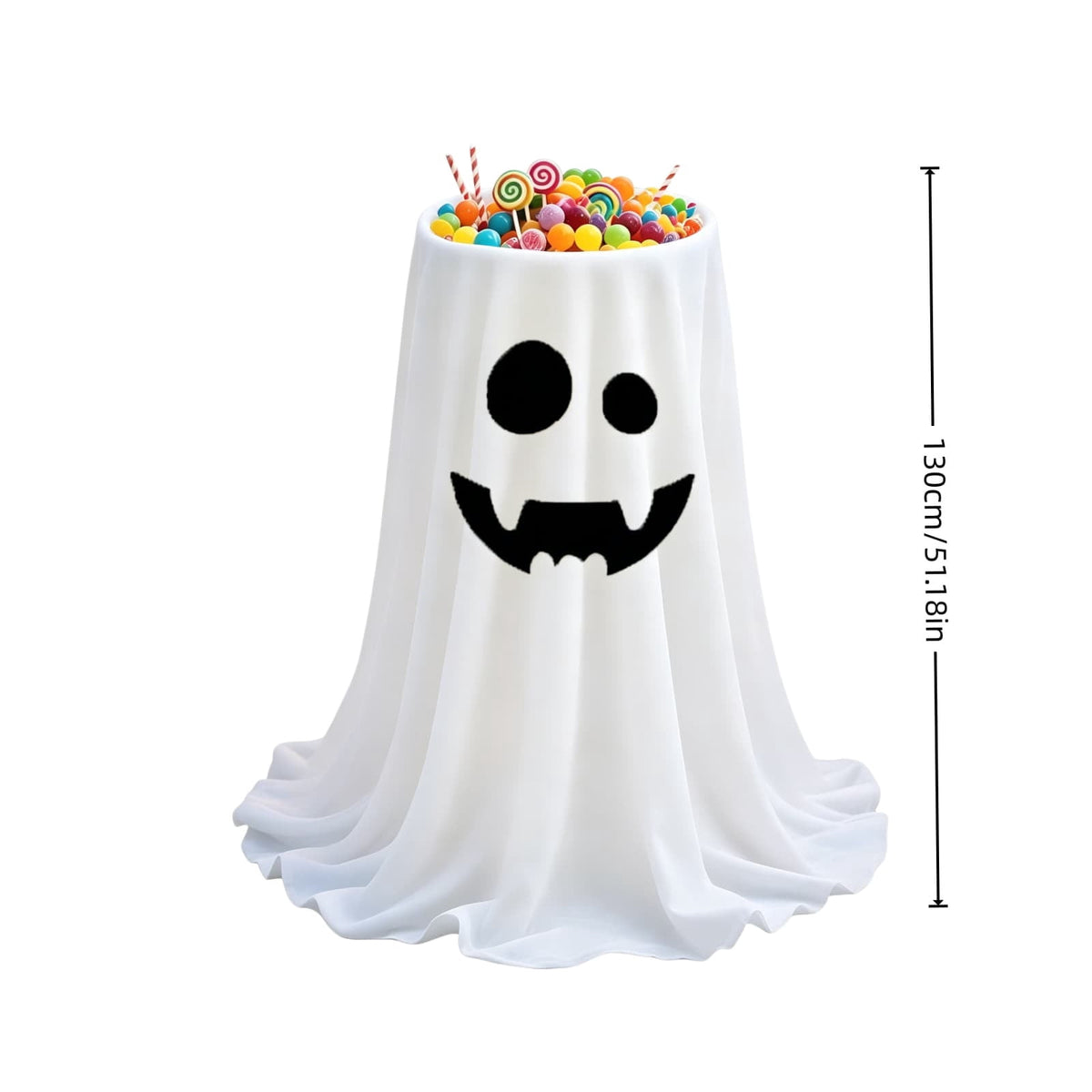 Halloween Ghost Candy Bowl With LED Lights, Remote Control Light Up Treat Holder Animated Candy Container, Color Changing Halloween Decoration for Porch Trunk Or Treat Parties Entryway Display