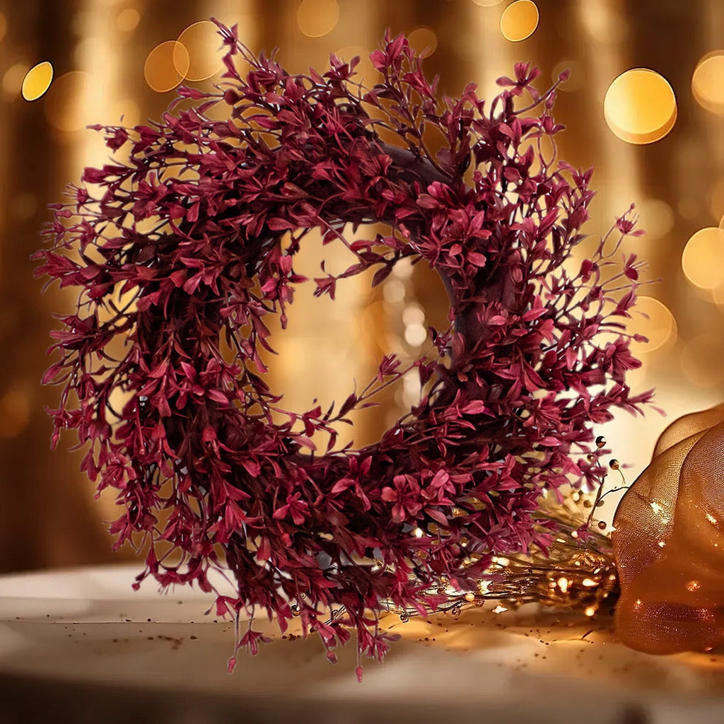 sruoe Fall Wreaths for Front Door for Halloween Party Pendant, Wall Window Decor, Festival Outdoor Hanging Ornament