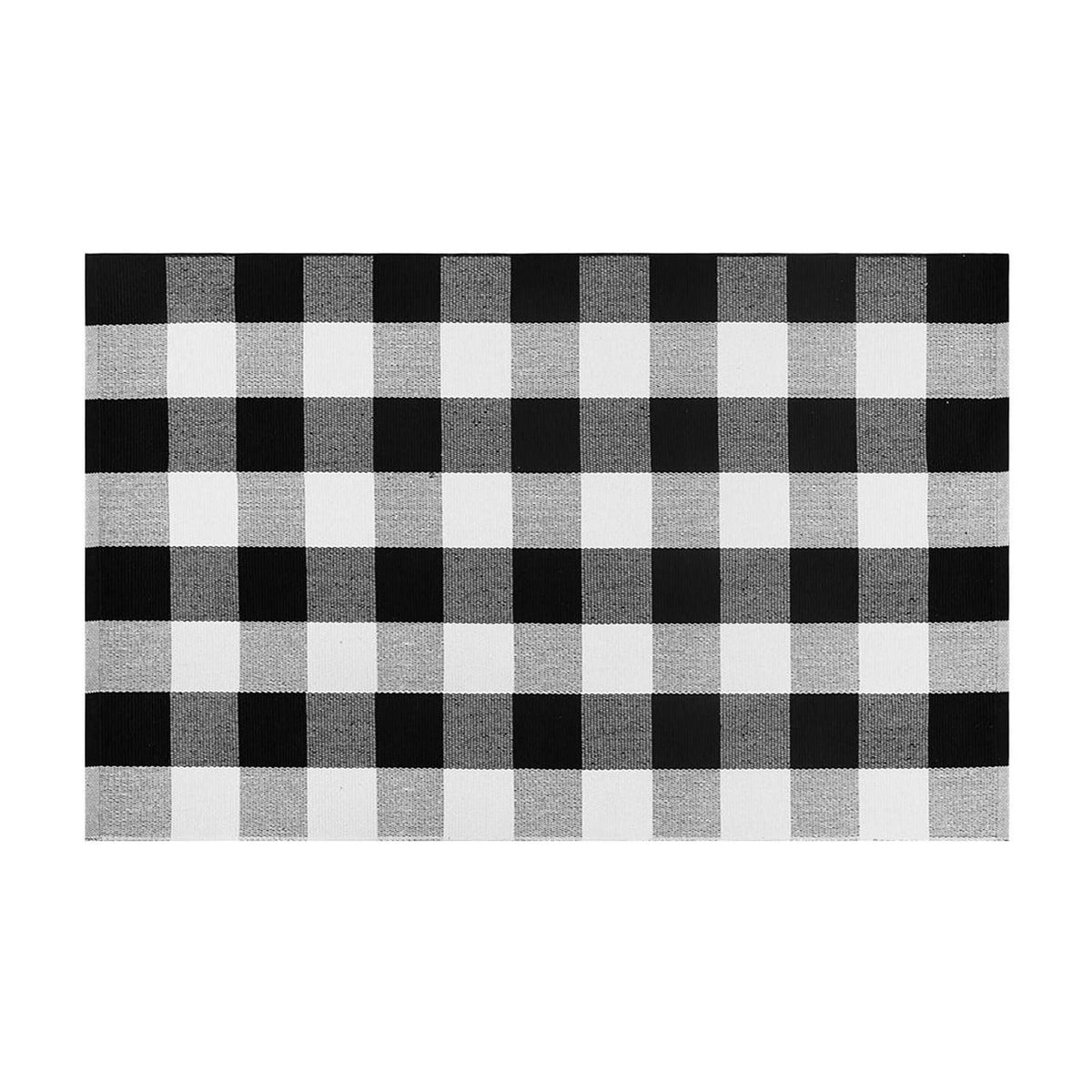 Fall Plaid Mat, 16*24" Autumn Front Door Decor Mat, Cotton Washable Hand-Woven Door Mat for Layered Doormat, Autumn Halloween Thanksgiving Carpet for Porch, Entryway