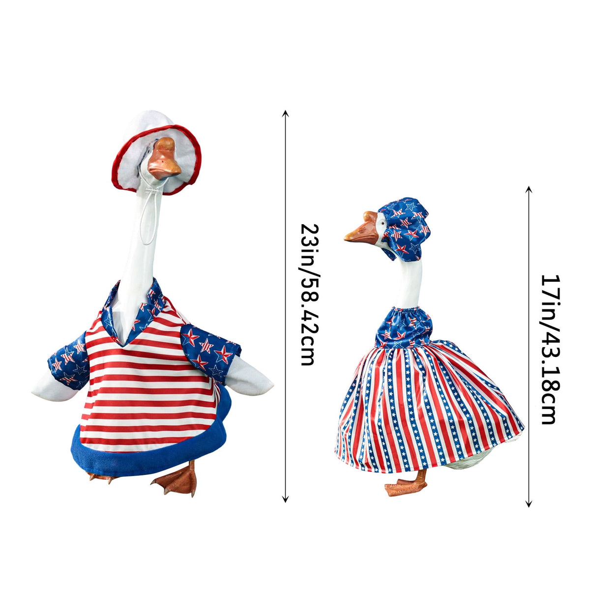 Halloween Garden Porch Decor, Porch Goose Outfits Halloween, 23 Inch Porch Goose Outfits, Witch Dress and Hat Set, Fits 23X11X26 Inch Standing Plush Goose for Front Porch Lawn