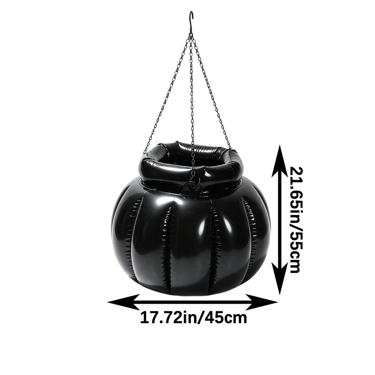 JHRGJIO Inflatable Witch Cauldron Cooler Stand Base, Hanging Pumpkin Ice Bucket with Mist Maker Fog Effect, Halloween Party Drink Chiller for Backyard Patio Outdoor Use