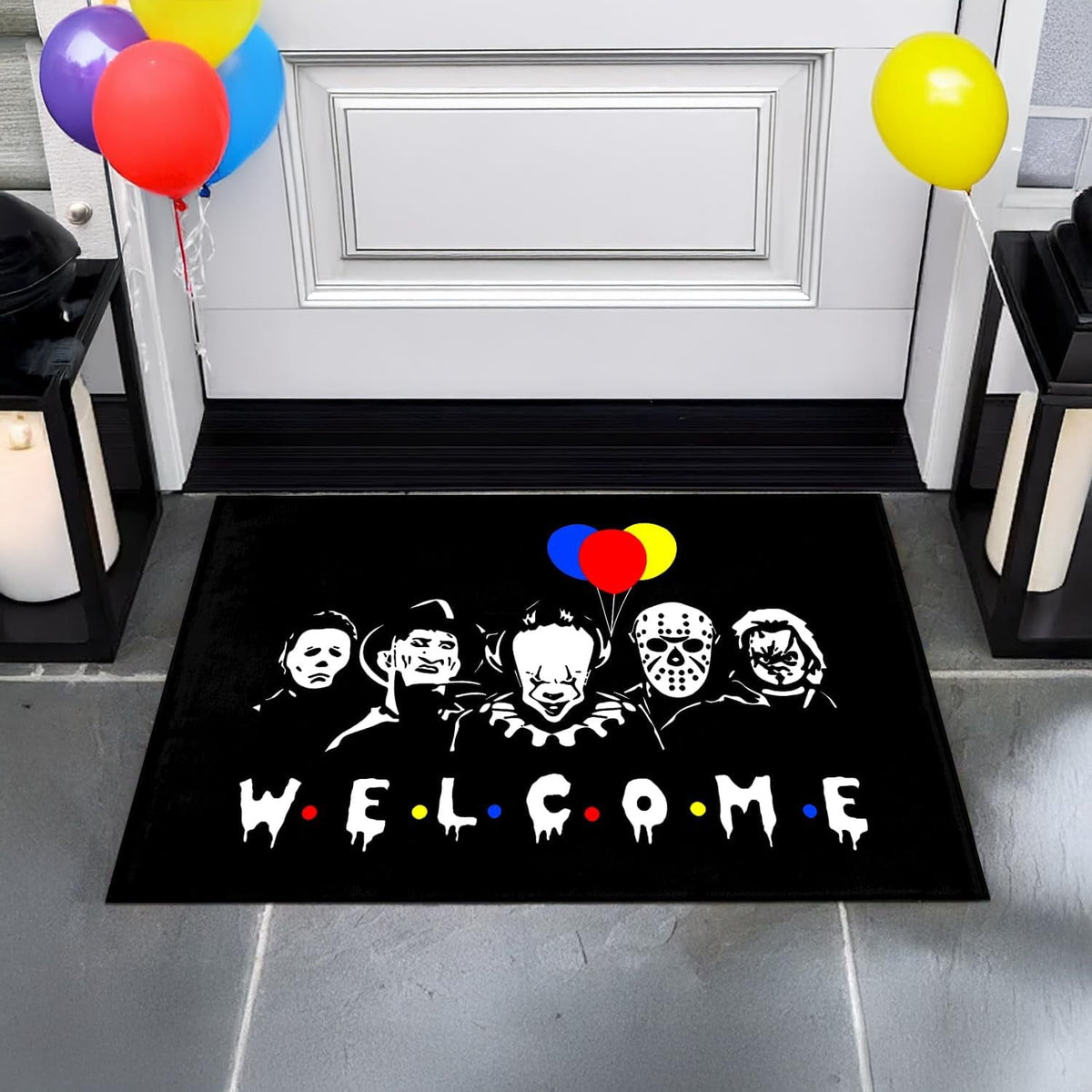 Jack Skeleton Door Mat 30x17 inch, Nightmare Christmas Welcome Doormat, Nightmare Christmas Gfits, Nightmare Christmas Decor