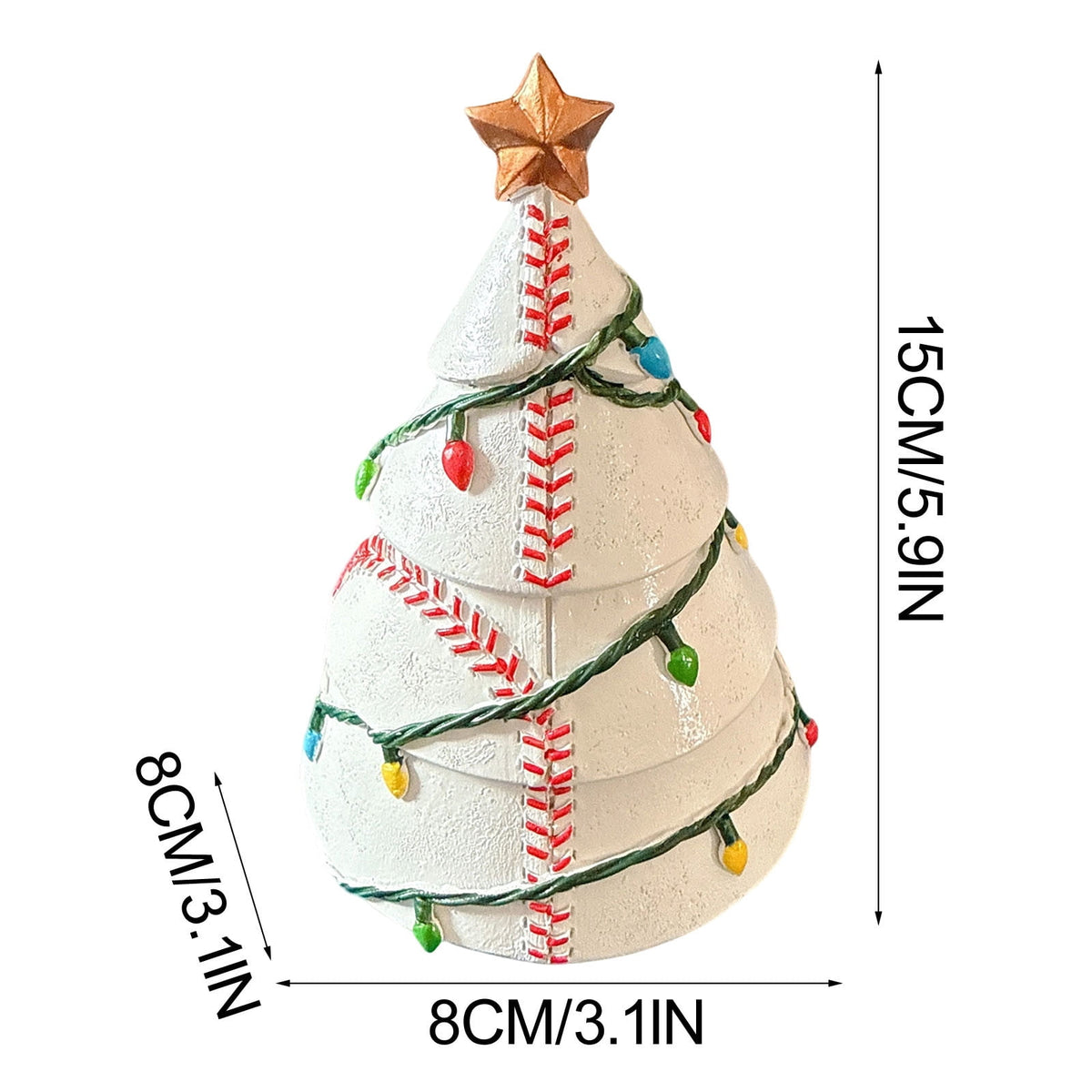 Christmas in july Decorations, Christmas Tree Resin Figurine, Sports Themed Tabletop Decor for Fall Thanksgiving Summerween, Unique Holiday Gift
