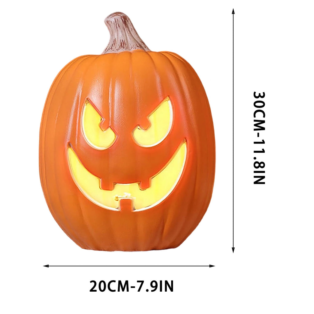 LEFXSMR Pumpkin Light, Glowing Large Plastic Pumpkin Decor with Led Lights, Waterproof Halloween Light for Yard Garden Outdoor Indoor Decor