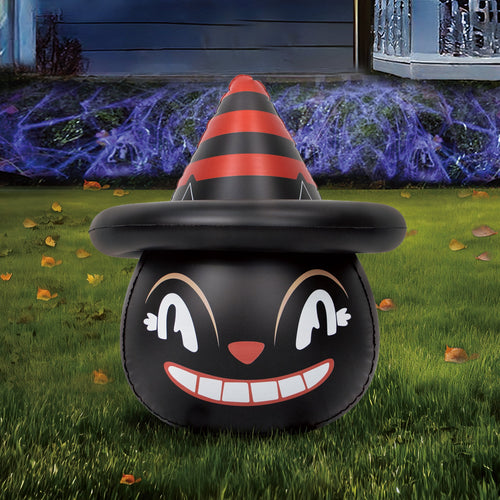 Blow-Up Vintage Cat Yard Inflatable, Multicolor, 2.5', Halloween by Way To Celebrate