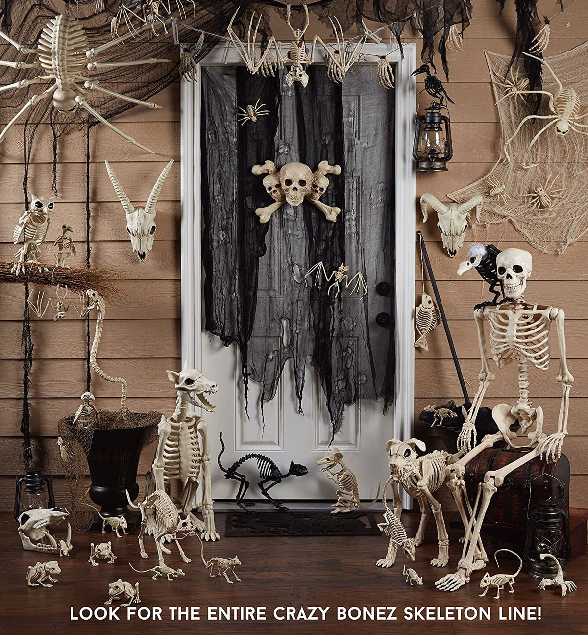 Halloween Express 27" Flamingo Skeleton Halloween Decoration