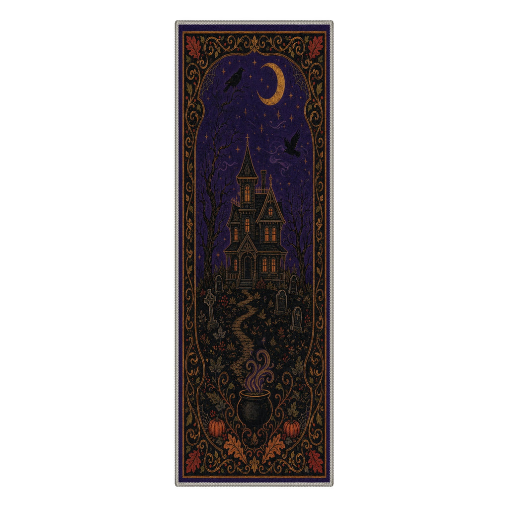 GENIMO 2'x3' Halloween Doormat, Washable Non Slip Soft Vintage Witch Outdoor Door Mat for Front Door Covered Porch Patio Entryway, Burnt Amber