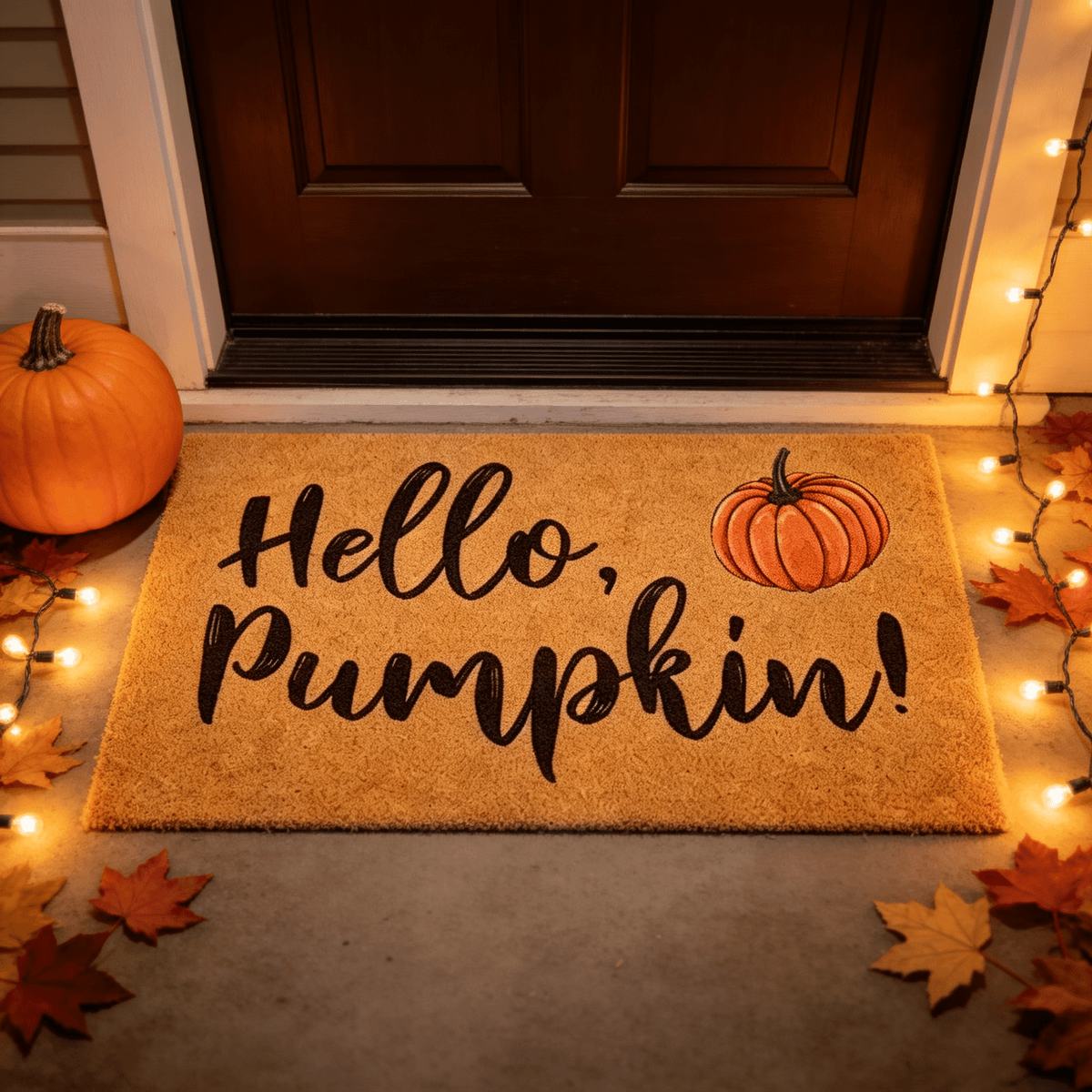 Halloween Pumpkin Doormat, Soft Non-Slip Indoor Outdoor Welcome Rug for Entryway Porch and Front Door