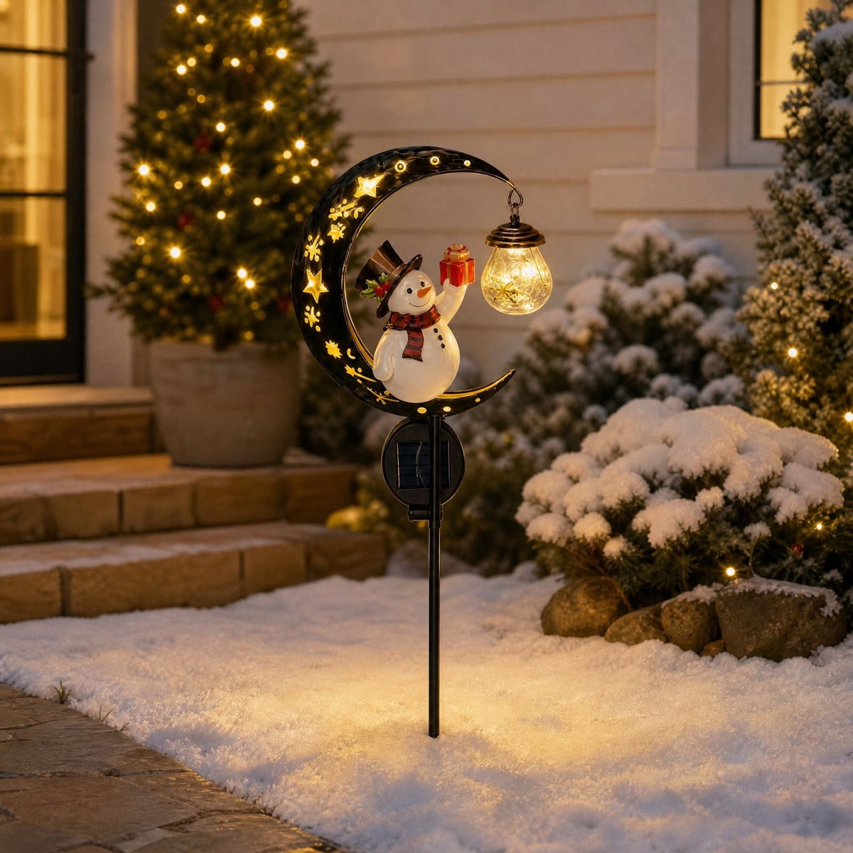 Halloween Solar Garden Stake Light,Metal Hanging Pumpkin Lantern Waterproof for Yard Lawn Proch