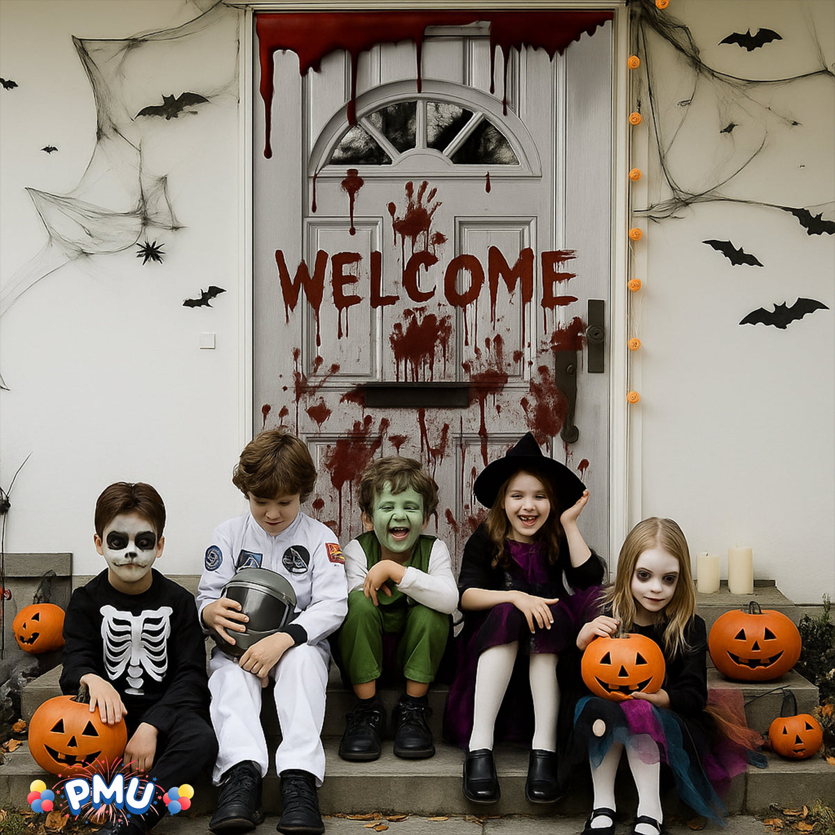 PMU Halloween Bathroom Door Cover, Halloween Decor, Door Decor
