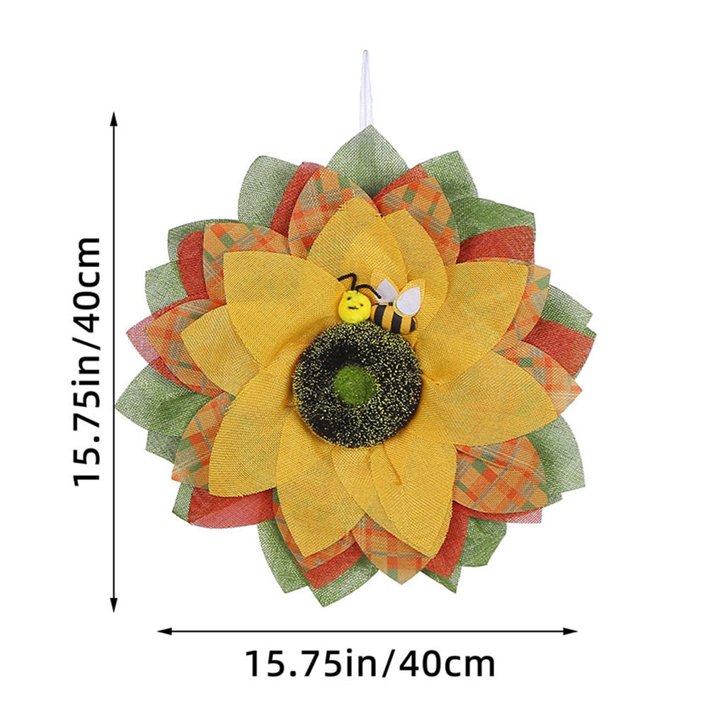 Rijanmt Decorative Plastic Easter Day Wreath, Multicolor
