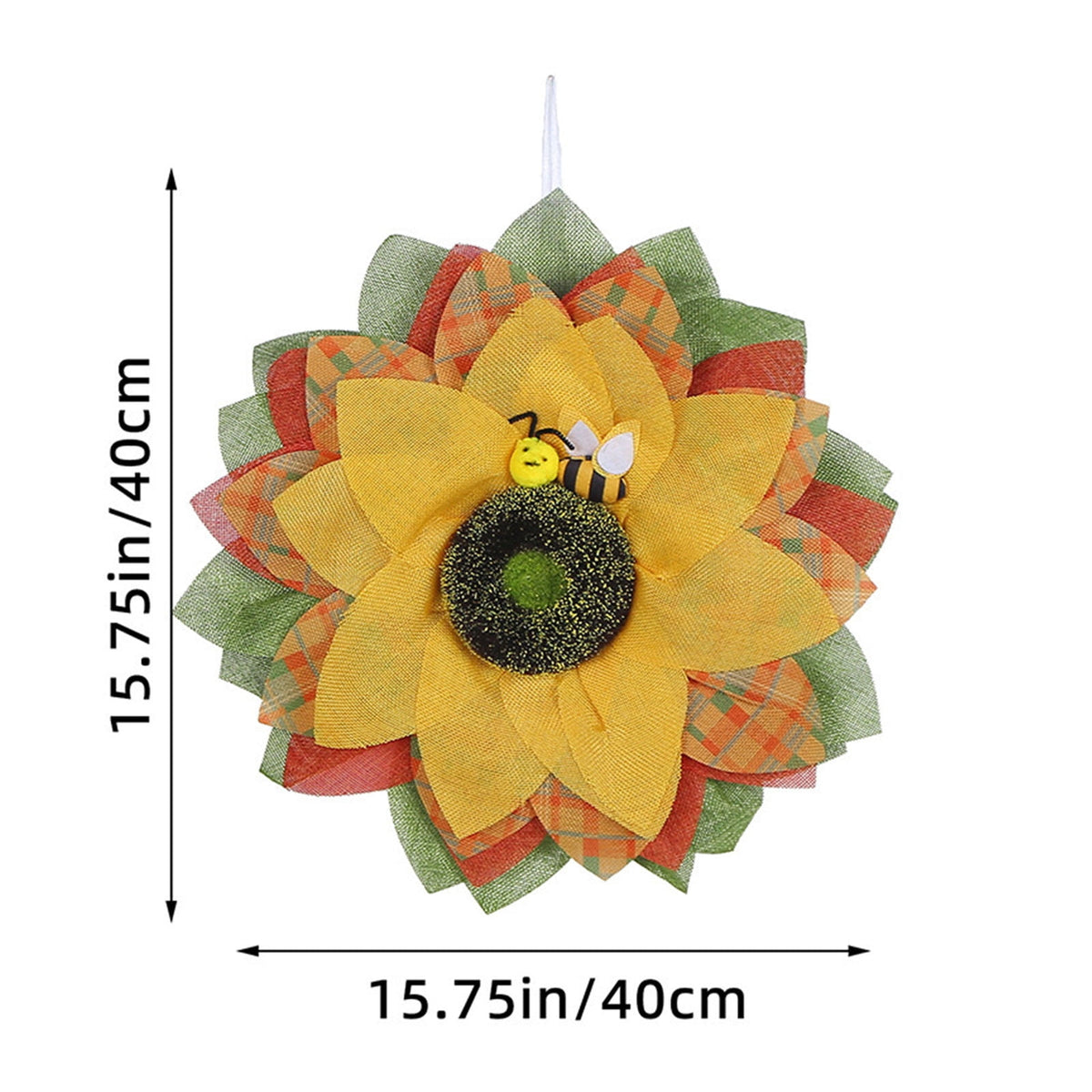 Rijanmt Decorative Plastic Easter Day Wreath, Multicolor