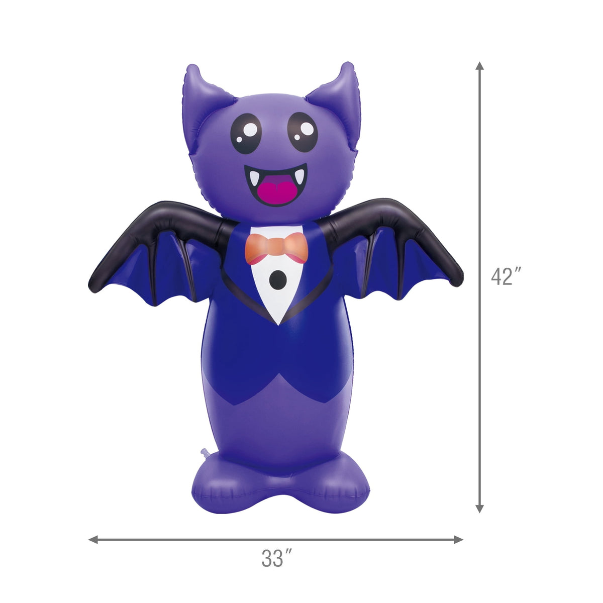 Blow-Up Vampire Bat Yard Inflatable, Black and Purple, 3.5', Halloween by Way To Celebrate