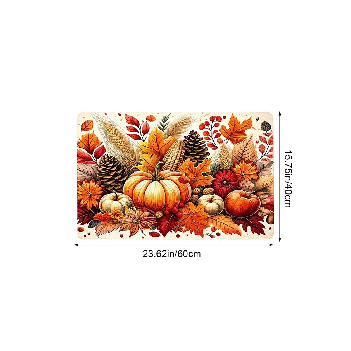 Autumn Door Mat for Entryway, 16x24 Inch, Fall-Themed Floor Doormat for Home Decor, Non-Slip Rug Mat for Living Room, Kitchen, Bedroom, Gifts for Fall Lovers (E)
