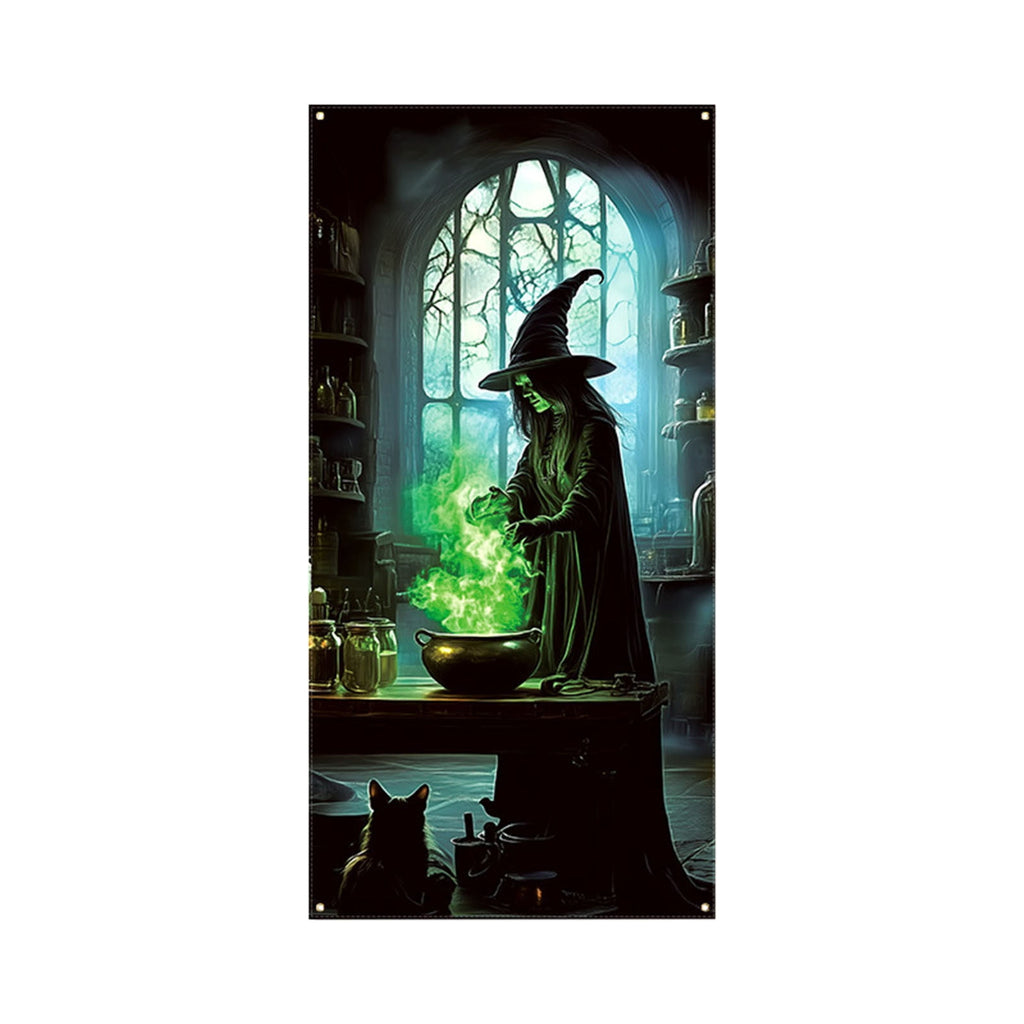 DAMAI Halloween Door Hanging Curtain Party Festival Scene Layout Supplies Decorative Porch Hanging Cloth