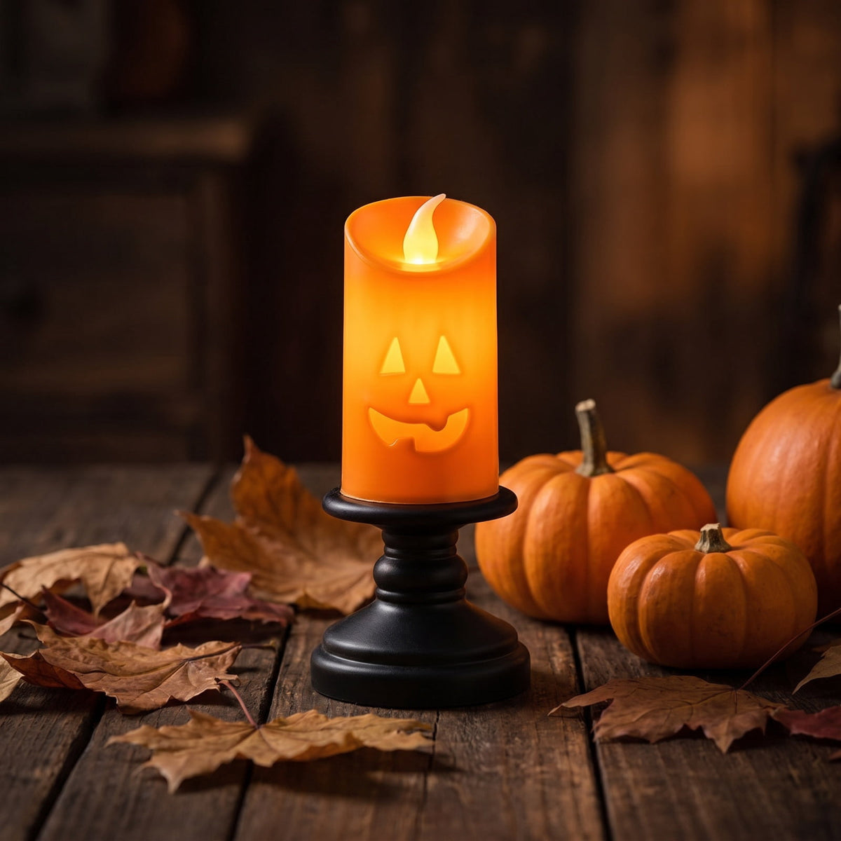 Halloween Decorations LED Candle Lights,Pumpkin Lantern, Halloween Indoor Decor, Halloween Table Decoration Ornament for Home Room Party