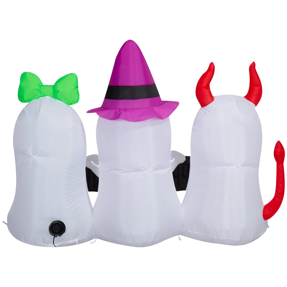 Ghosts Trio with Banner Airblown Yard Inflatable, Multicolor, 5', Halloween by Way To Celebrate