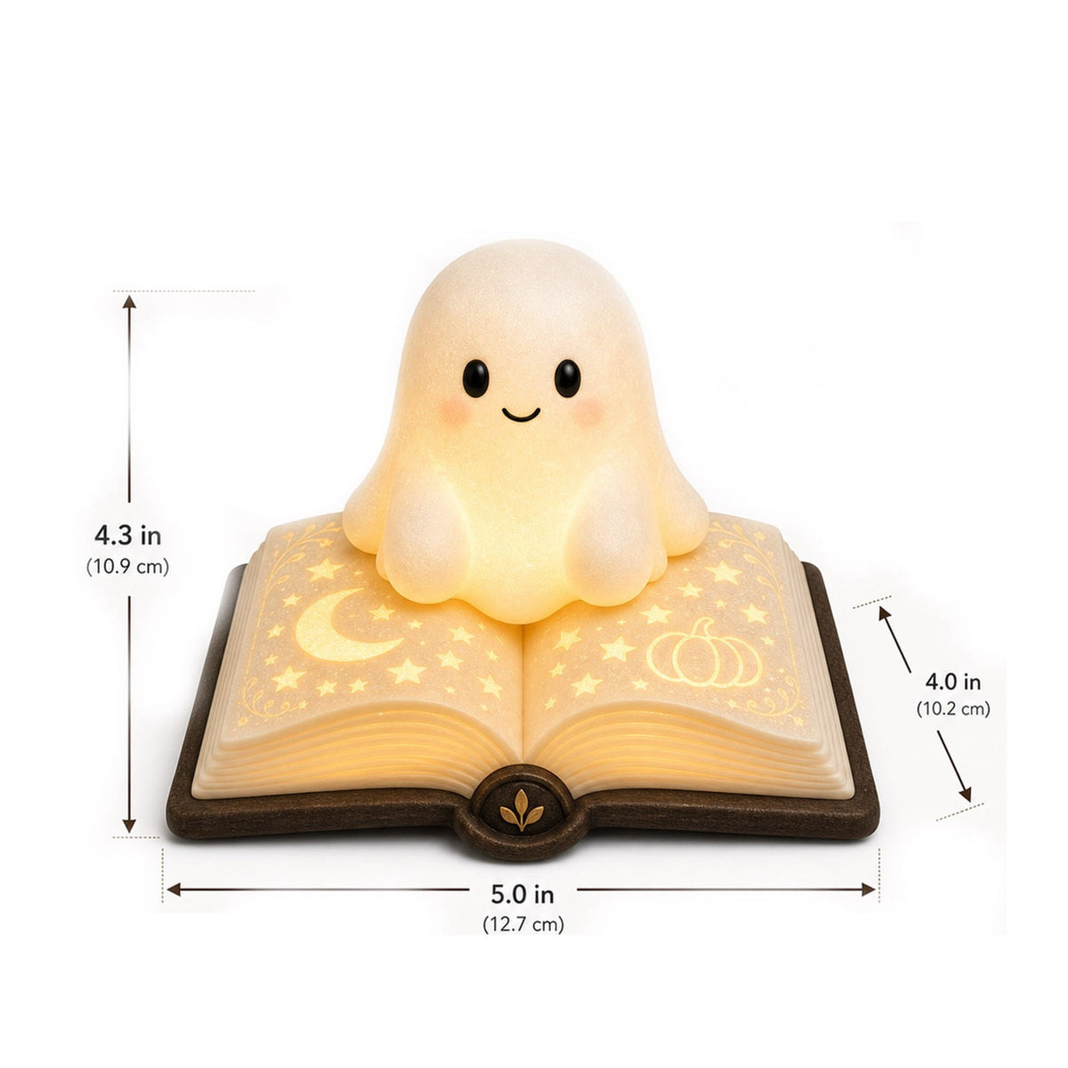 Halloween Ghost Night Light, Cute Ghost Playing The Guitar Lamp, Ghost Warm Lighted Figurine Lamps for Party Bedroom Study Room Home Dorm, Halloween Decor Indoor