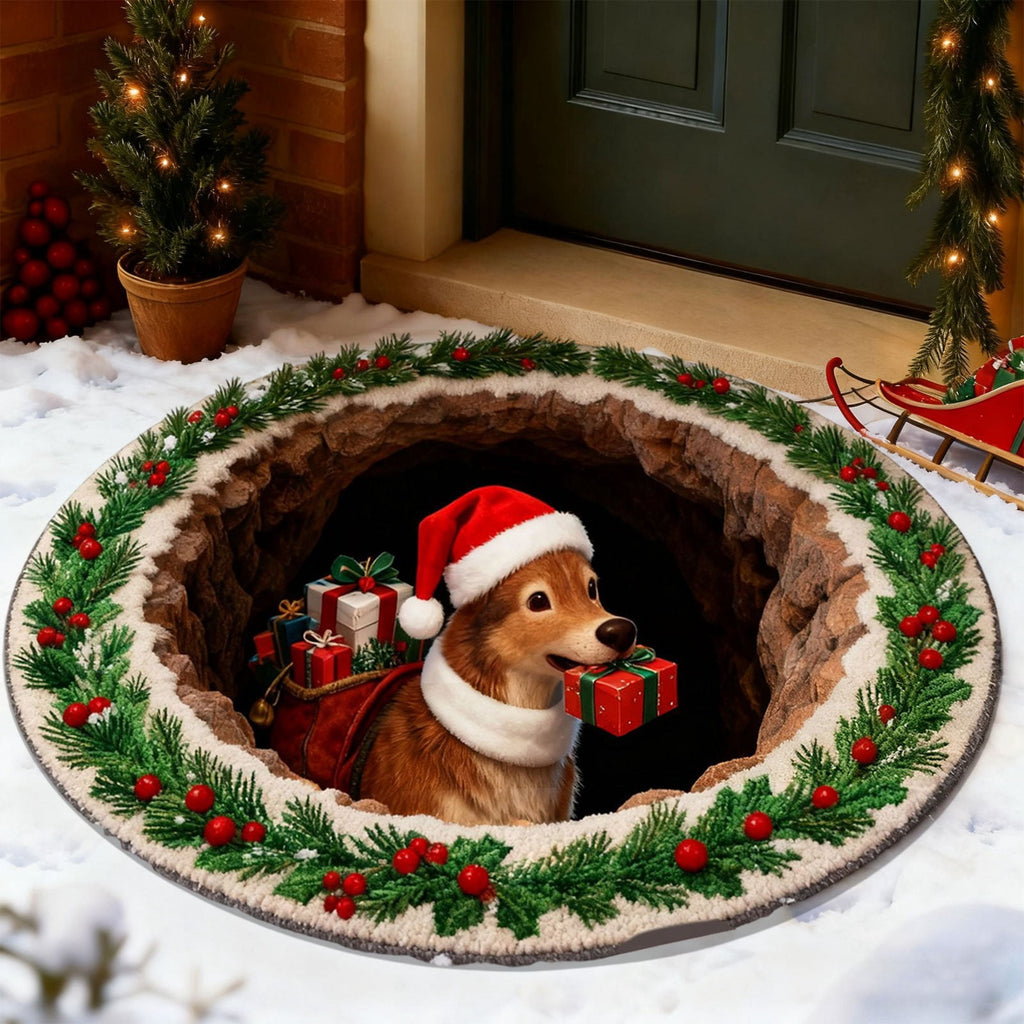 Tupukom Under 5 Dollars Christmas Welcome Doormat Front Door Mat Indoor Outdoor Entrance Floor Mats Non-Slip Washable Christmas Home Decor 16" x 24" Inch