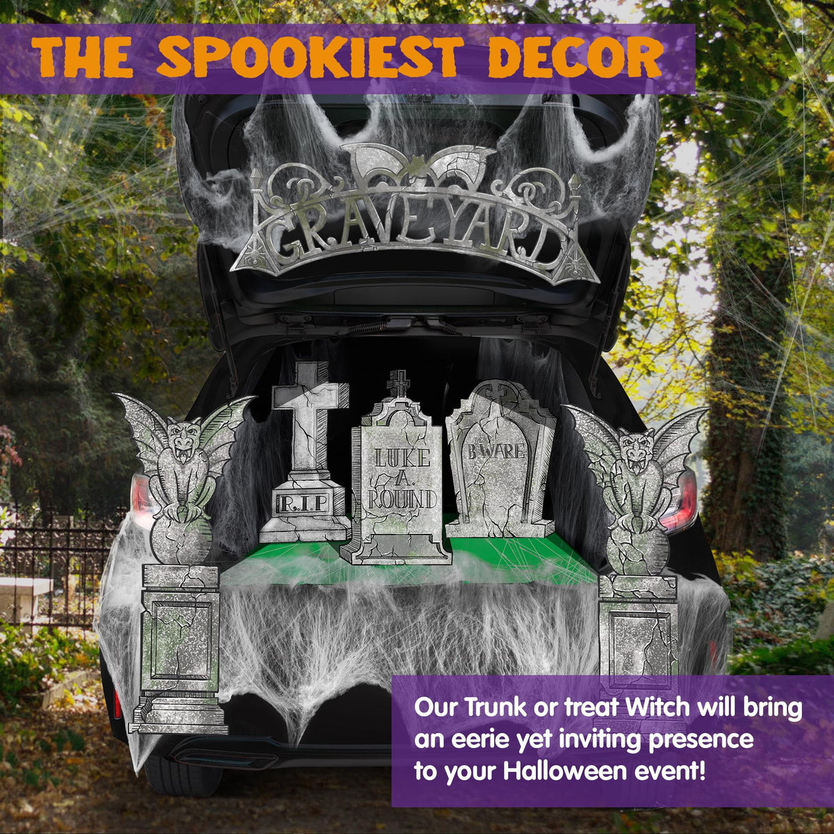 Joyfy Halloween Trunk or Treat Car Decorations Kit,Halloween Car Decorations Car Archway with Frankenstein Theme,Trunk or Treat Decorations for Suv,Halloween Outdoor Garage Door Party Decor