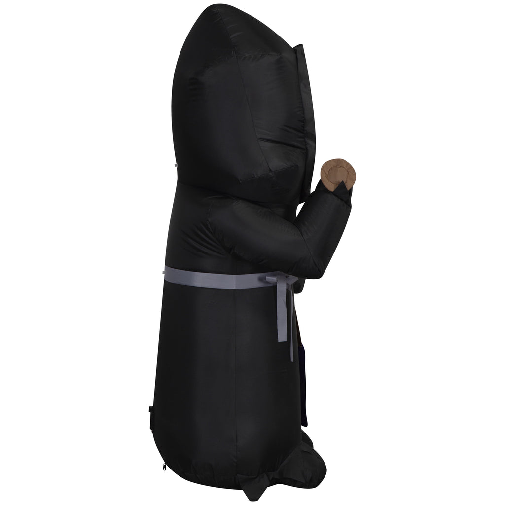 Airblown Halloween Yard Inflatables Light Ghostface with Treat Sack Fun World, 5 ft