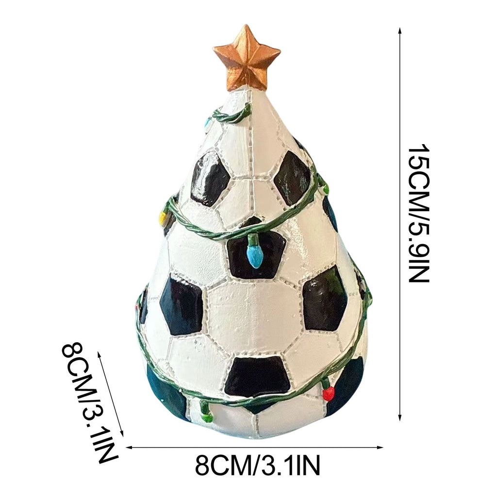 Christmas in july Decorations, Christmas Tree Resin Figurine, Sports Themed Tabletop Decor for Fall Thanksgiving Summerween, Unique Holiday Gift
