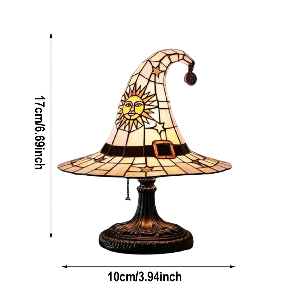 Clearance Witch Hat Lamp, Halloween Nigh Light Handcrafted Retro Resin Witch Hat Light, Usb Powered, Gothic Halloween Decorations for Bedroom