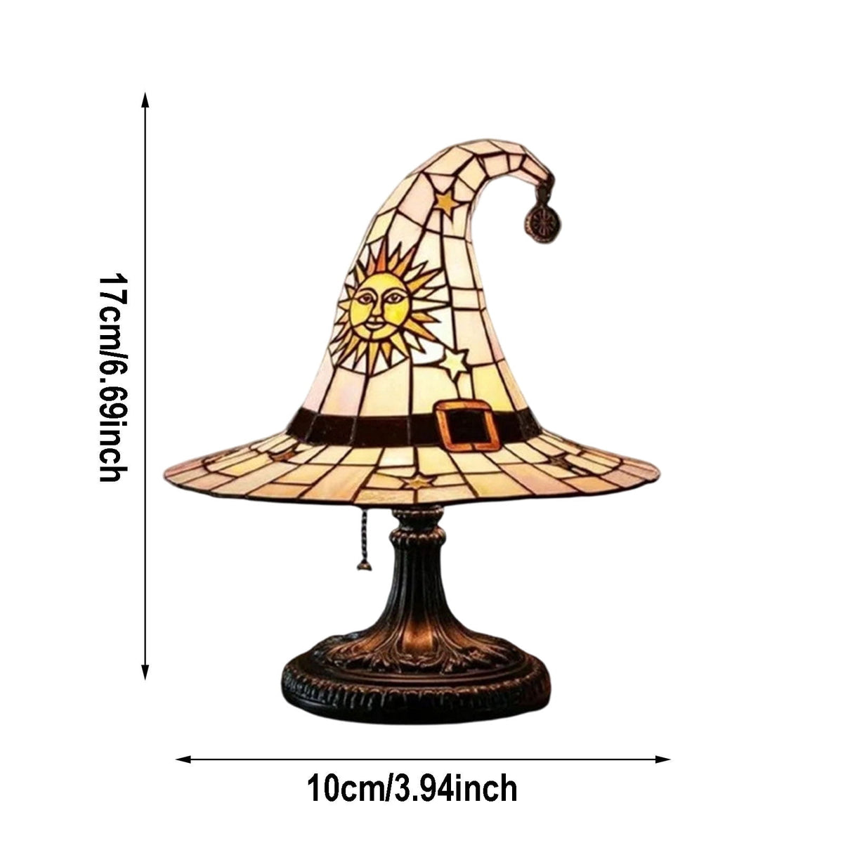 Clearance Witch Hat Lamp, Halloween Nigh Light Handcrafted Retro Resin Witch Hat Light, Usb Powered, Gothic Halloween Decorations for Bedroom