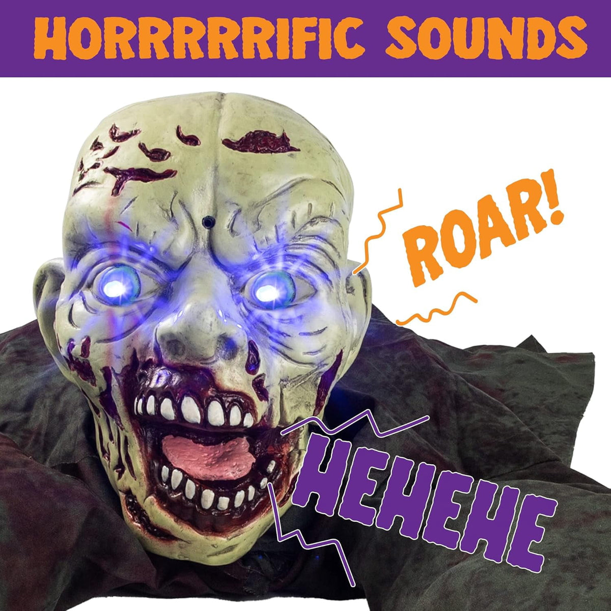 Joyfy Halloween Groundbreaker Halloween Decorations Zombie with Sound and Flashing Eyes,Outdoor Scary Halloween Yard Decorations,Haunted House Decorations