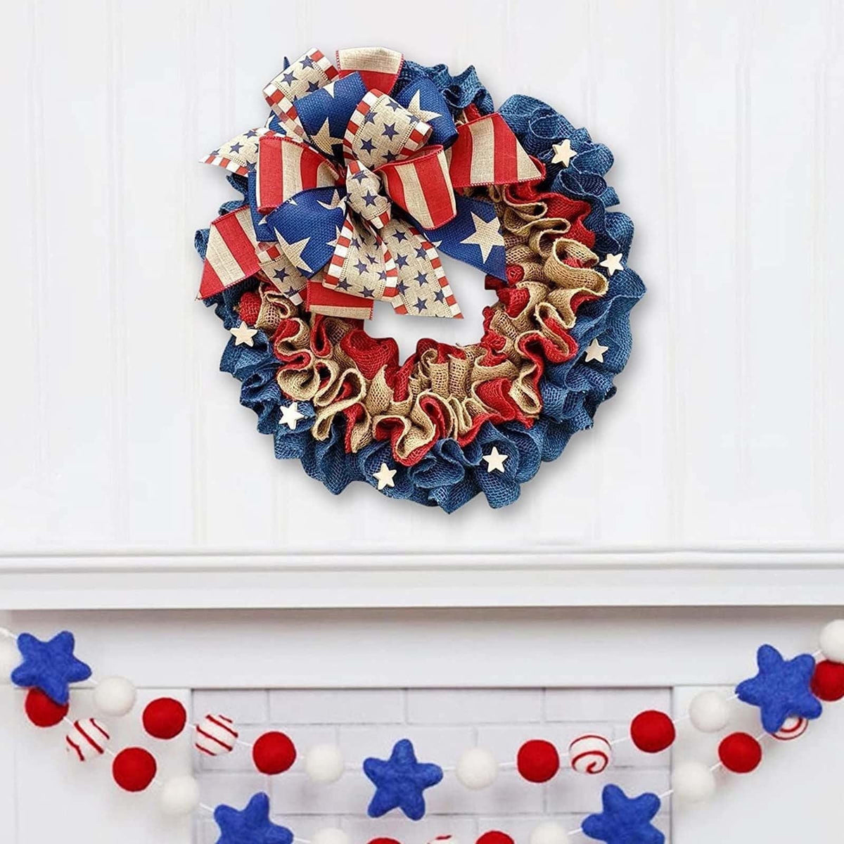 Gcvizuso Halloween Crescent Floral Wreath, Orange Red Rose Hydrangea Fall Front Door Decor for Autumn Harvest Celebration
