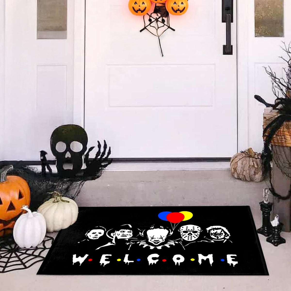 Jack Skeleton Door Mat 30x17 inch, Nightmare Christmas Welcome Doormat, Nightmare Christmas Gfits, Nightmare Christmas Decor
