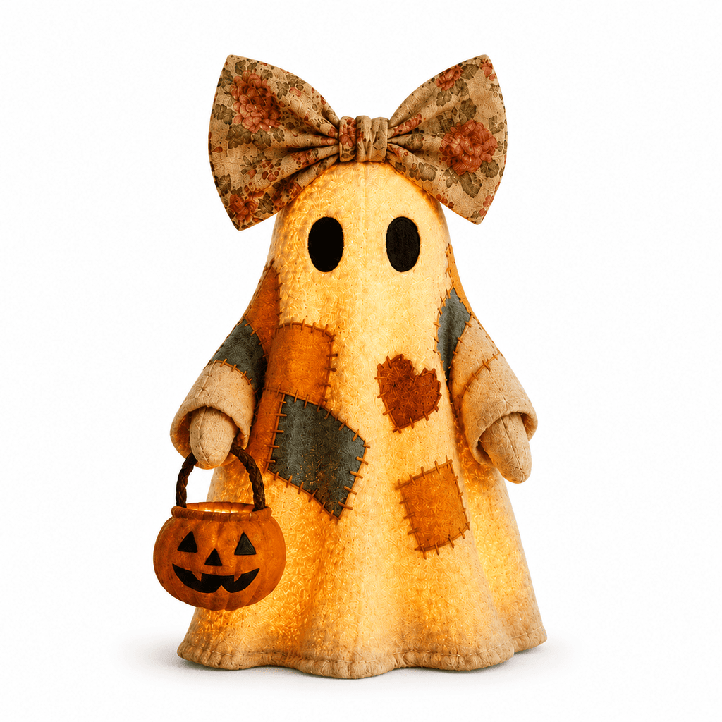 Diceymbol 11.81 Inch Halloween Ghost Night Light, Witch Hat Ghost Lamp with Jack O Lantern, Halloween Decorations Indoor for Table Mantel Party Decor