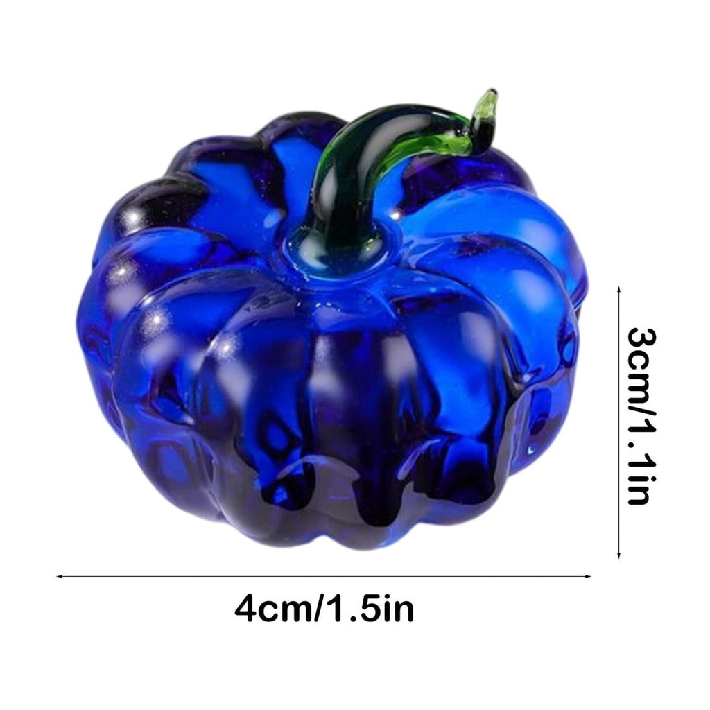 RuiJiao Glass Pumpkin Decoration Multicolor, Crystal Art Home Office Decor for Halloween Thanksgiving Holiday Gift