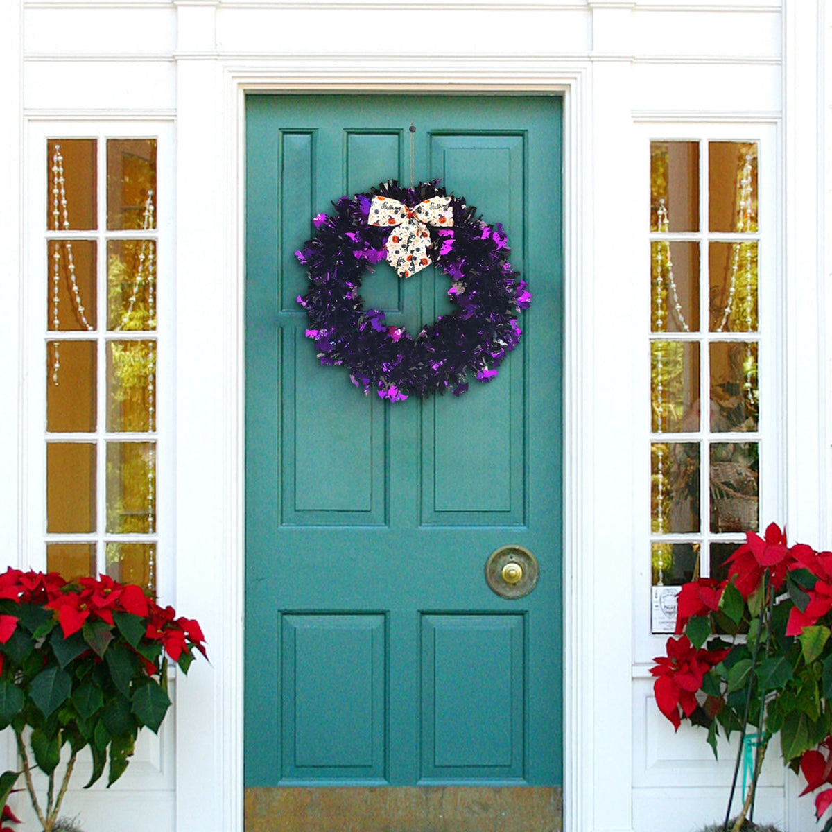XGFHYJEH Halloween Wreath, Halloween Wreaths for Front Door, Halloween Decorations, Halloween Home Wall Decor Ornaments