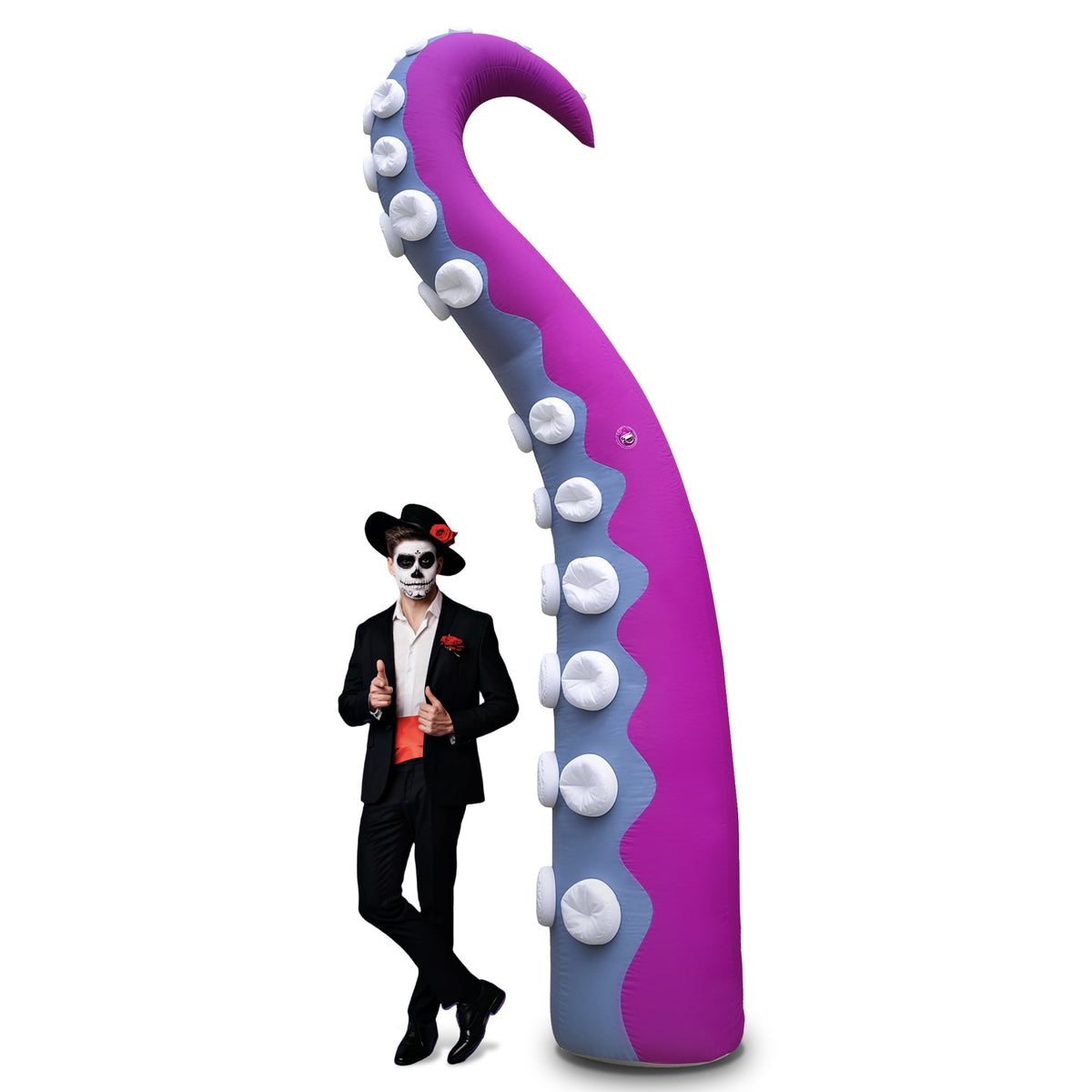 Wellcomer 10x8ft Inflatable Tentacles with Color-changing LED & Built-in Blower - Halloween Outdoor Decor (1 Pc)