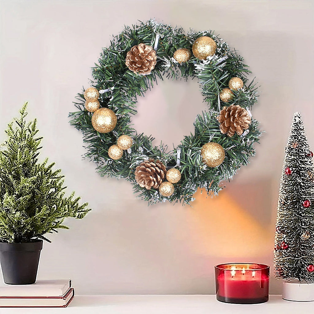 Btomtd Diameter 8" Pumpkin Skull Wreath Halloween Decor Acrylic Round Disk Hanging Ornament with Garland for Front Door Window, B