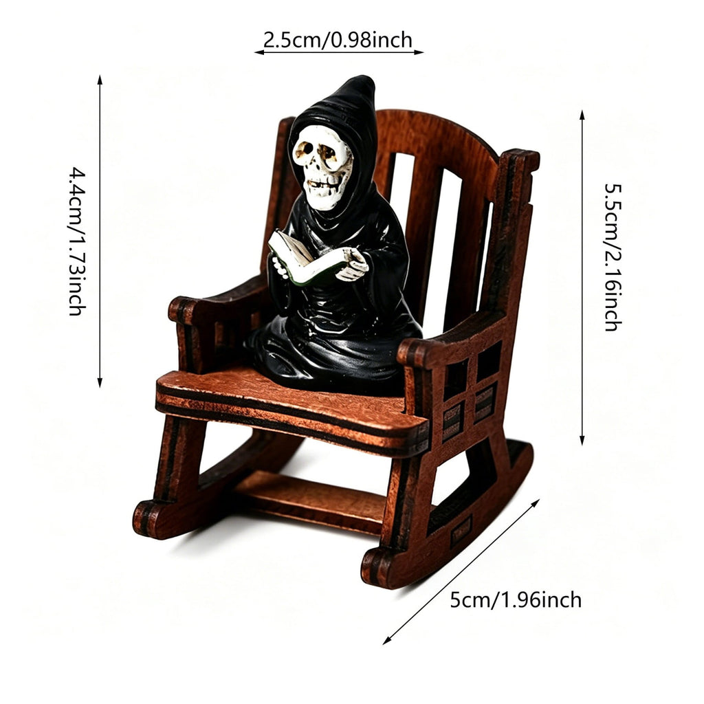 Hotyverty Vintage Window Skeleton Resin Wall Figurine, Gothic Indoor Wall Decor for Door Mantel, Creative Halloween Gift for Halloween Party Decor Enthusiasts