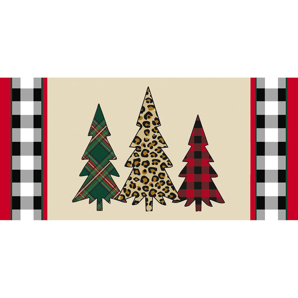 Evergreen Indoor Outdoor Doormat Bundle Set of 5 - Frame and 4 Welcome Seasonal Inserts Halloween Christmas Thanksgiving