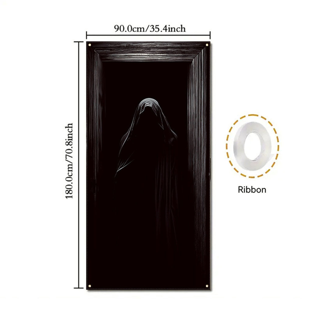 DAMAI Halloween Door Hanging Curtain Party Festival Scene Layout Supplies Decorative Porch Hanging Cloth