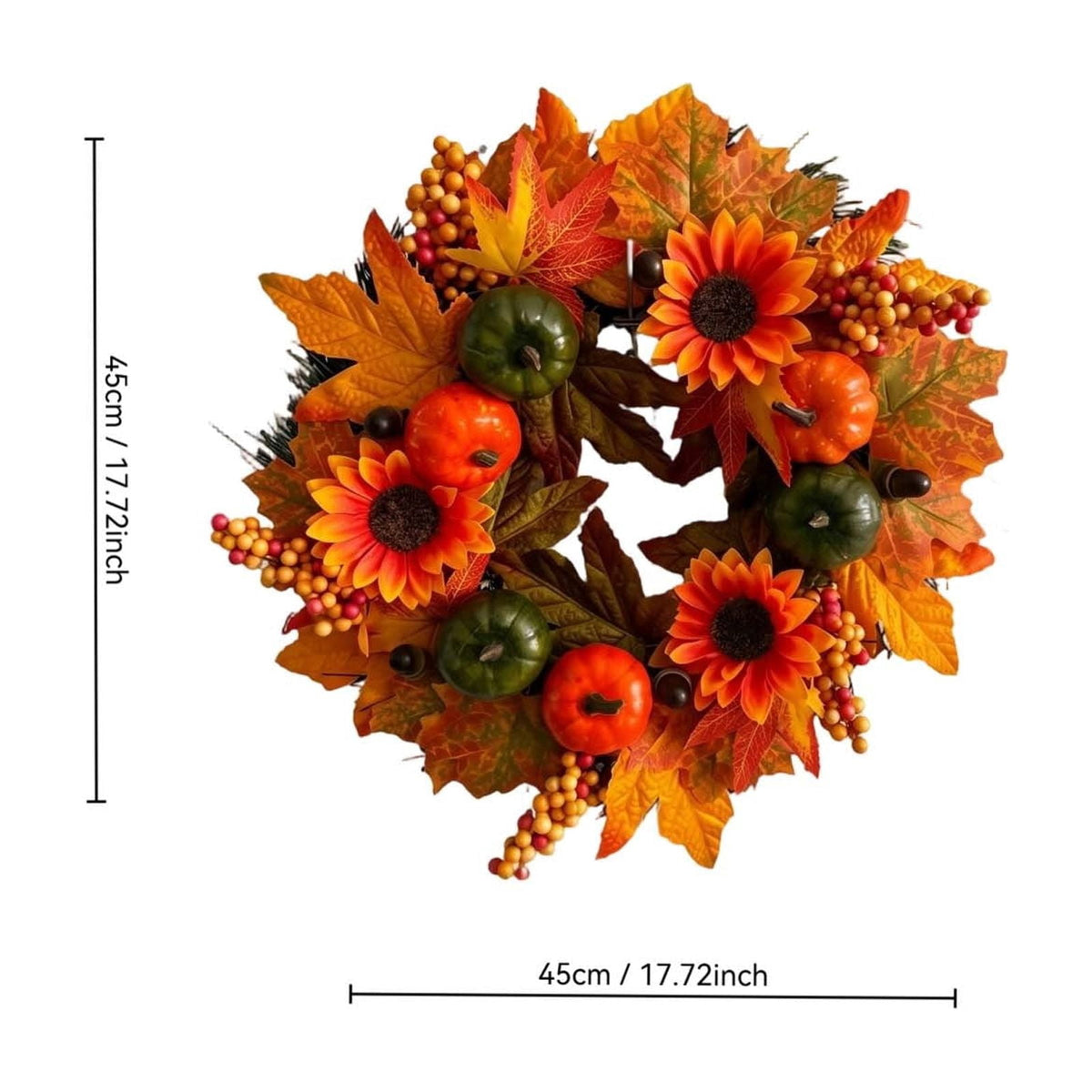 Rijanmt Decorative Plastic Easter Day Wreath, Multicolor