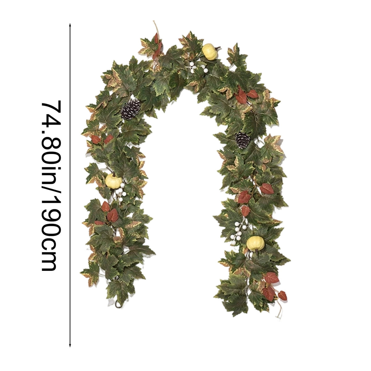SPOORYYO 2Pcs Fall Maple Leaves Stems for Vase, Artificial Autumn Fake Leaves Decor, Maple Leaf Bushes Shrubs for Thanksgiving Halloween Home Farmhouse Table Centerpiece, 12.99" x 7.87"