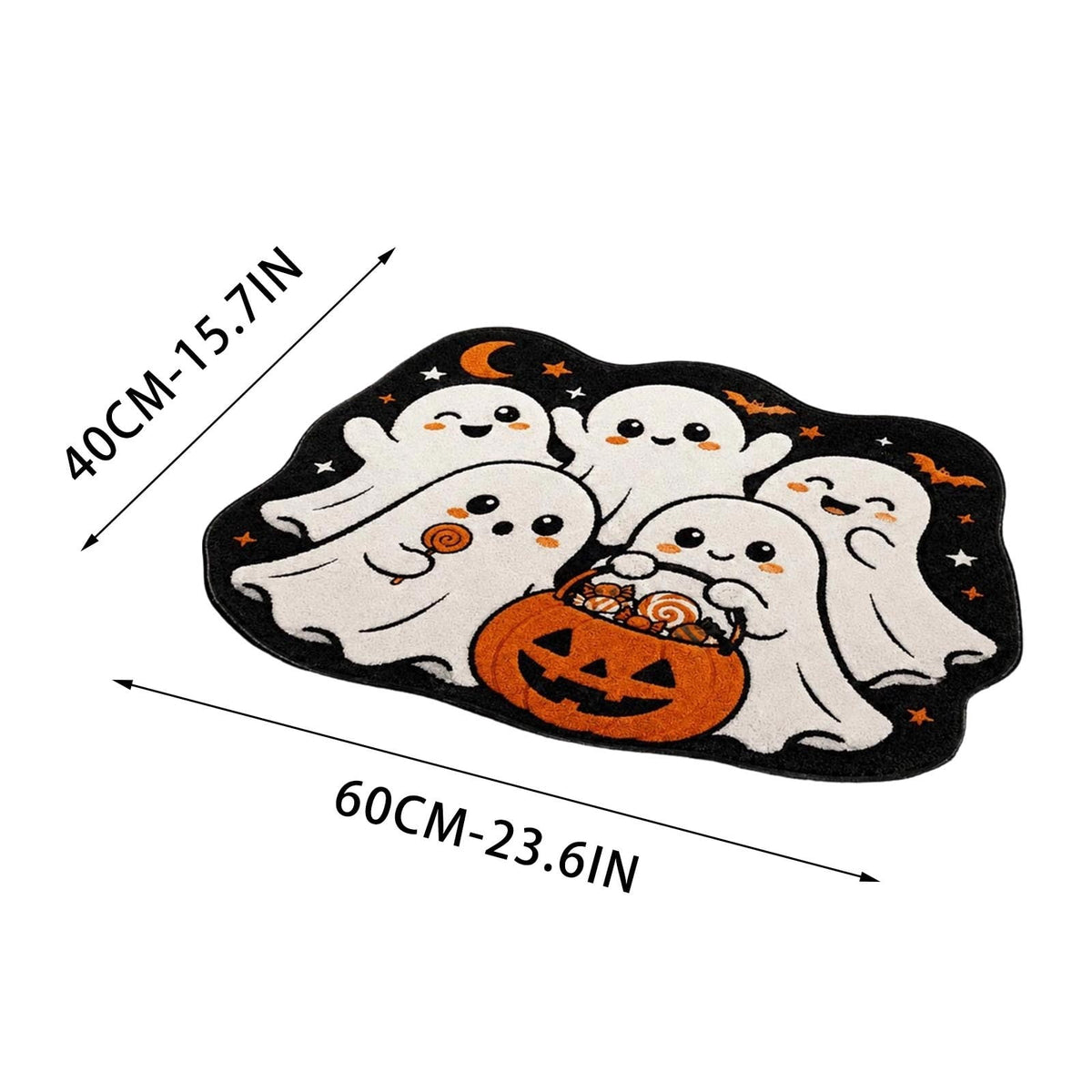 Halloween Kitchen Mat Halloween Printed Carpet Non-slip Entry Door Entry Mat Absorbent Bathroom Kitchen Entryway Mat 40*60cm