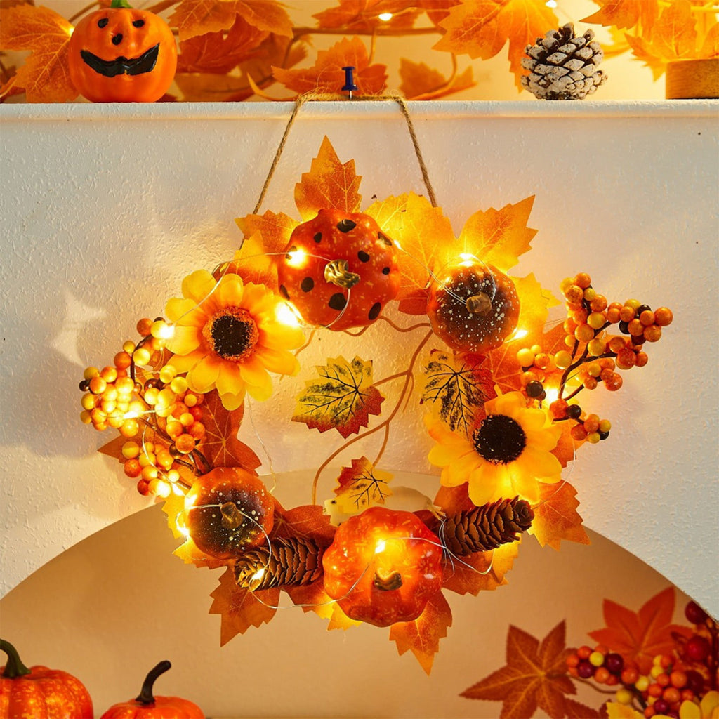 sruoe Halloween Decorations, Halloween Wreaths for Front Door, Artificial Wreaths, Indoor Outdoor Halloween Decor, Fall Wreaths, Halloween Wreath Ghost Festival Decoration