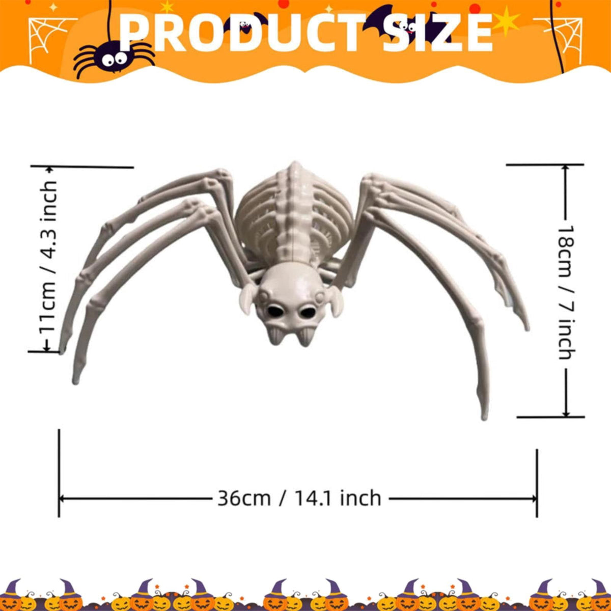 Uanit Halloween Spider Decoration Halloween Decoration Skeleton for Halloween Indoor Outdoor Decoration Plastic Decor Creepy Skeletons for Home Halloween Party House