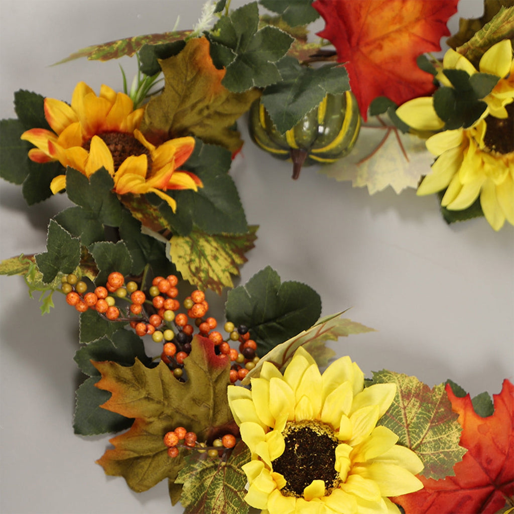 SPOORYYO 2Pcs Fall Maple Leaves Stems for Vase, Artificial Autumn Fake Leaves Decor, Maple Leaf Bushes Shrubs for Thanksgiving Halloween Home Farmhouse Table Centerpiece, 12.99" x 7.87"