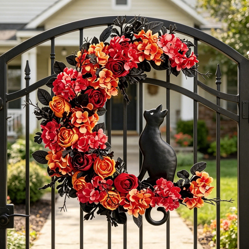 Rijanmt Decorative Plastic Easter Day Wreath, Multicolor