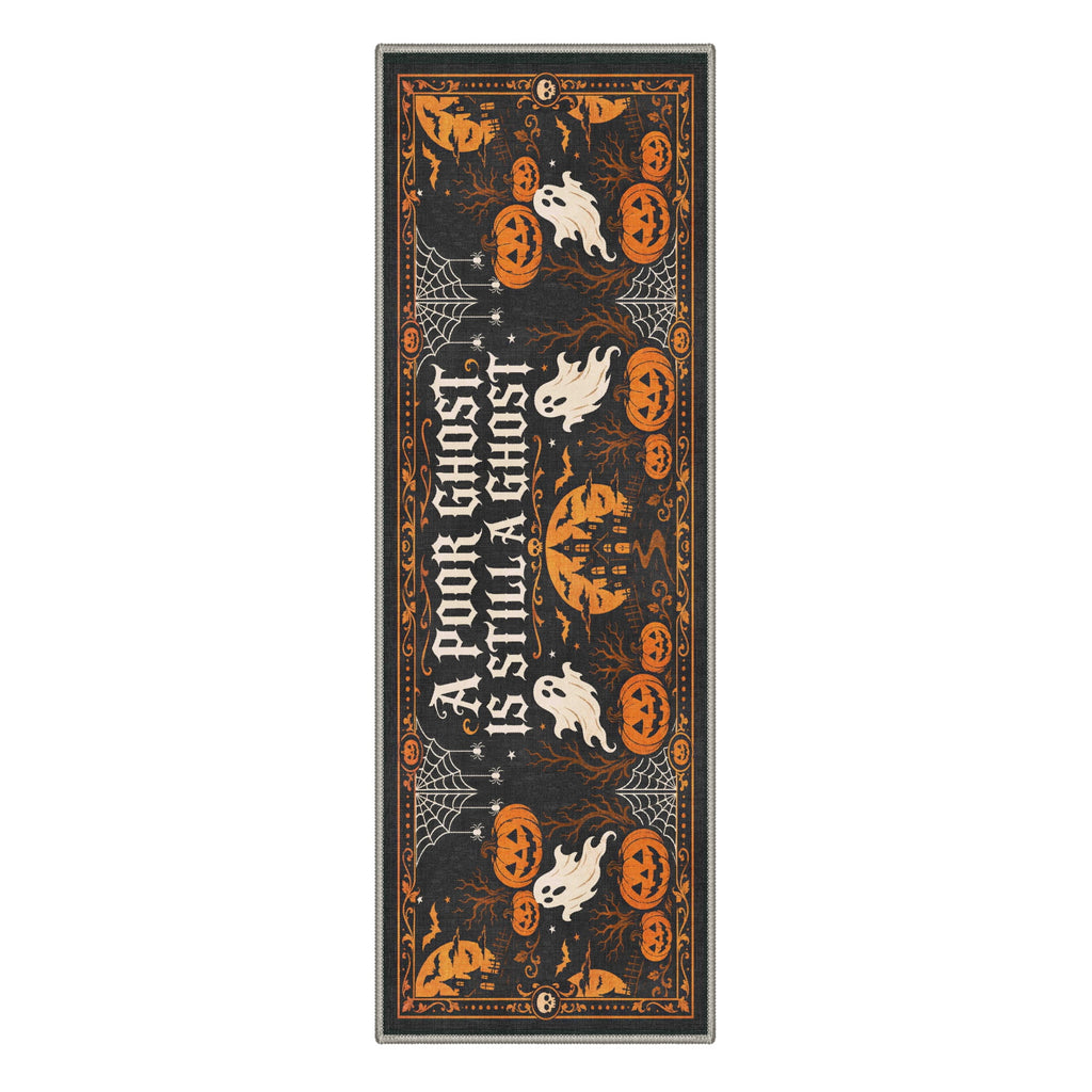 GENIMO 2'x3' Halloween Doormat, Washable Non Slip Soft Whimsical Cat Outdoor Door Mat for Front Door Covered Porch Patio Entryway, Vintage Black